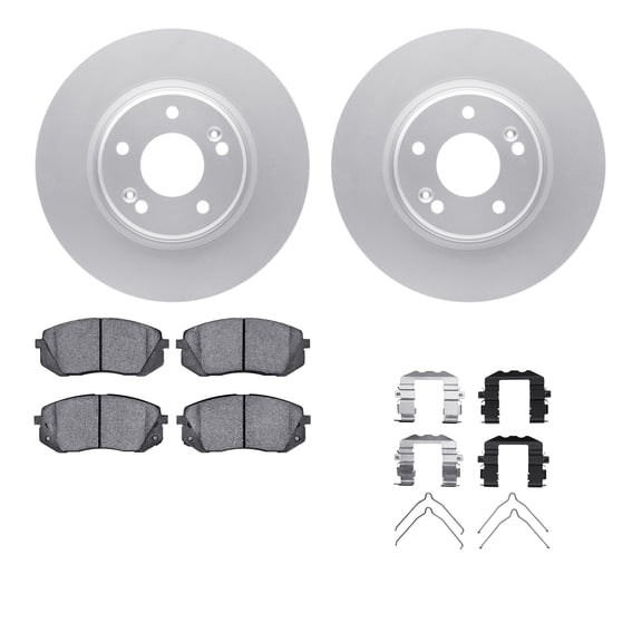 Dynamic Friction Company Front Geospec Brake Rotors with 5000 Advanced Brake Pads includes Hardware 4512-03184