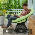 thumbnail image 4 of YYAo Sitting Chair, Sofa Lounge Chair,Rattan Papasan Chair Ergonomic 360-degree Swivel Soft Cushion Garden-Green, 4 of 12