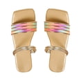 thumbnail image 2 of Sandalias planas informales de color para mujer, cómodos zapatos de playa de dos usos, zapatillas fáciles de poner y quitar Wmkox8yii  ytu8382, 2 of 9