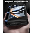 thumbnail image 3 of for Samsung Galaxy Z Fold 4 Case with Magnetic Hinge Protection & Front Screen Protector, All-inclusive Hard PC Shockproof Cover with Kickstand Camera Cover Phone Case for Z Fold 4 2022 - Black, 3 of 13