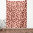 thumbnail image 3 of Ambesonne Floral Fabric by the Yard Upholstery, Vibrant Boho Flowers, 3 Yards, Peach and Coral, 3 of 4