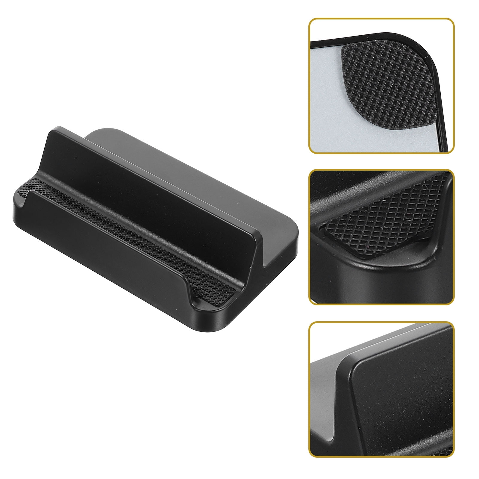 Raindrops Metal Phone Stand for Home Mobile Holders Black Aluminum Alloy 1Set