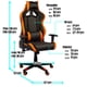 thumbnail image 3 of Silla Gamer Ergonómica Videojuegos AUDIOTEK  Naranja, 3 of 7
