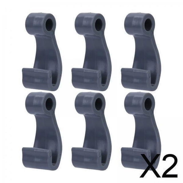 Gancho en forma de J,Ganchos de de nailon Gancho en forma de J para kayak negro,Ganchos elásticos de nailon para kayak Gancho en J portátil,Reparación de Cordón elástico
