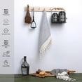 thumbnail image 3 of Evelynen Decorative Turkish Hand Towels for Bath & Kitchen Set of 4 (16" x 32") Vintage Grey, 3 of 5