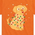 thumbnail image 3 of Instant Message - Dog Wrapped In Christmas Lights - Toddler & Youth Short Sleeve Graphic T-Shirt, 3 of 6