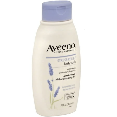 AVEENO Active Naturals Body Wash, Stress Relief 12 oz (Pack of 6)