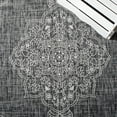 thumbnail image 4 of SAFAVIEH Courtyard Lynna Medallion Indoor/Outdoor Area Rug, Black/Grey, 6'7" x 6'7" Round, 4 of 8
