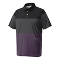 thumbnail image 4 of Big and Tall Polo Shirts for Men Breathable Performance Men Polo Shirts Business Casual Pique Golf Shirt Color Block Summer Classis Relaxed Fit Short Sleeve Golf Shirts Purple 2XL, 4 of 6