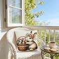 thumbnail image 5 of Throw Pillow Covers 18x18, Easter Decorations Pillow Cases with Cartoon Bunny Patterns, Spring Decor for Bedroom Couch Cushion Cover, Multicolor, 5 of 7