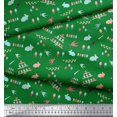 thumbnail image 2 of Soimoi Rayon Fabric Celebration Flag,Rabbit & Egg Easter Print Fabric by The Yard 42 Inch Wide, 2 of 3