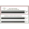 thumbnail image 4 of EXCLUSIVE HOME Crystal Ball 1" Curtain Rod and Coordinating Finial Set, Gunmetal, Adjustable 36"-72", 4 of 5