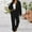 Set-251Black, variant on Womens 2 Piece Cardigan Sets Long Sleeve Button Down V Neck Top And Wide Leg Pants Matching Sets Knit Ribbed Sweater Lounge Outfits Daily Wear