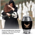 thumbnail image 4 of Owl Little Funeral Urns For Male, Memorial Cremation Urn For Ashes For Women And Man, Flowers Small Urn For Mom And Dad, Black Decorative Urns For Human Ashes For Adults 3 Inch, 4 of 7