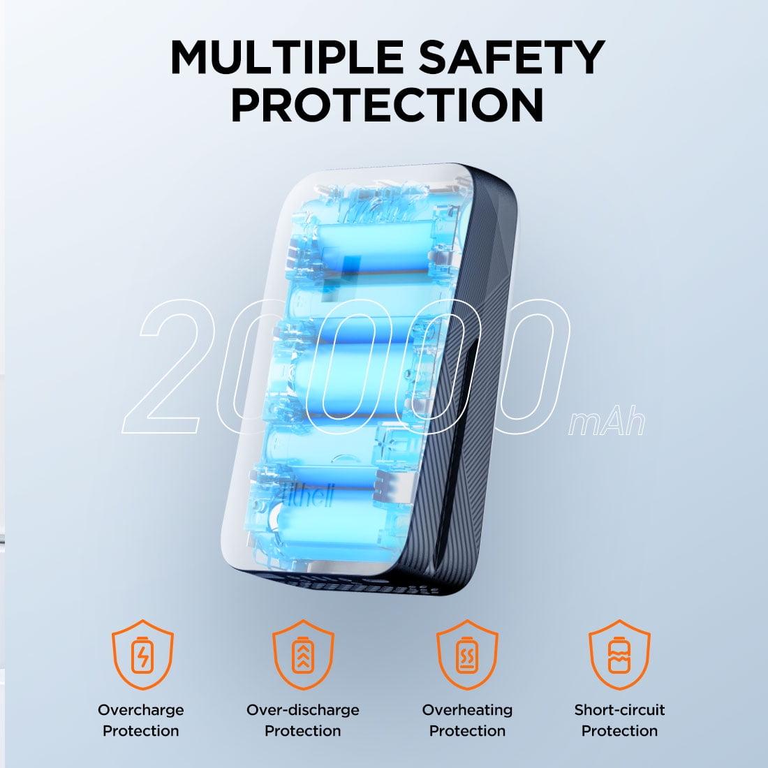 Litheli 20V Battery Pack, 4.0Ah Replacement Lithium Batteries U20 Power Tools and Phone, Tablet, Laptop, etc