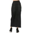 thumbnail image 3 of Fashion2Love Women's Juniors/Plus Size High Waisted Shaping Pull-On Stretch Denim Long Skirt, 3 of 7