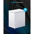TABU Chest Freezer, 5.0 Cu Ft Deep Freezer with Adjustable Temperature