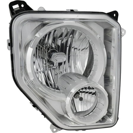 New Passenger Side Headlight for Jeep Liberty 2008-2012 Clear Lens Chrome