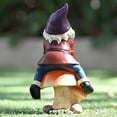 thumbnail image 4 of 13.3 navy blue Jardín al aire libre Gnomo decoración de jardín con divertido humor divertido jardín gnomo resina estatua de jardín para el hogar jardín al aire libre niños niñas, 4 of 4