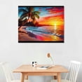 thumbnail image 2 of ONETECH Canvas Wall Art for Bedroom Seascape Sunset Canvas Wall Art Tropical Palm Tree Canvas Artwork Beach for Living Room Ocean Wall Art Decor - 20x16 Inch, 2 of 3
