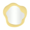thumbnail image 1 of 1 Pc Espejo Cosmético de Forma Irregular para Mujeres, Espejo de Plástico Plateado Amarillo para Viajes de Negocios y Vacaciones, 1 of 3