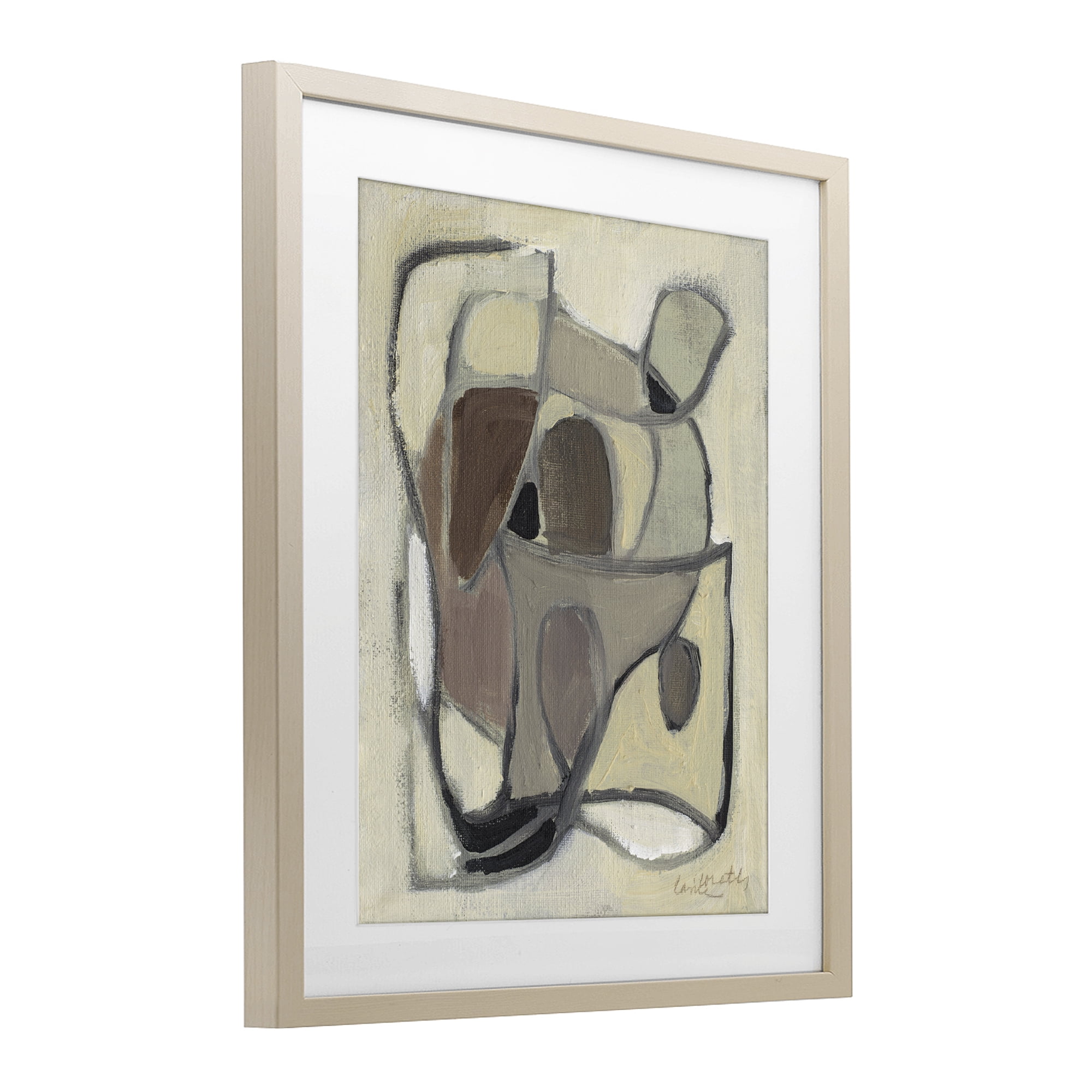 Stupell Industries Rustic Curved Shapes Abstract Birch Framed Print Under Glass, design by Lanie Loreth