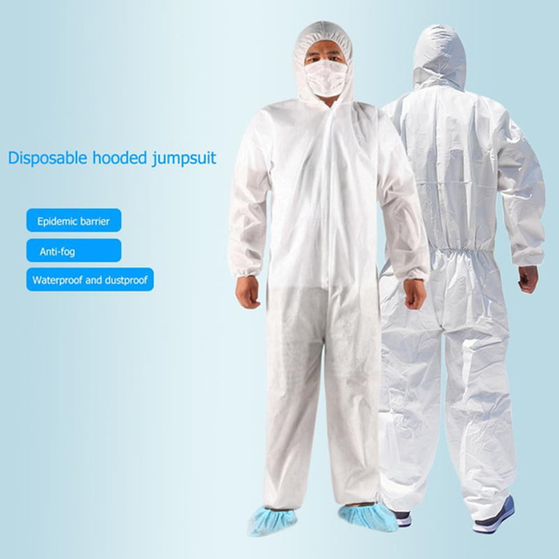 Hazmat Suit Anti-Dust Protection Clothing Safety Coverall Disposable Washable 