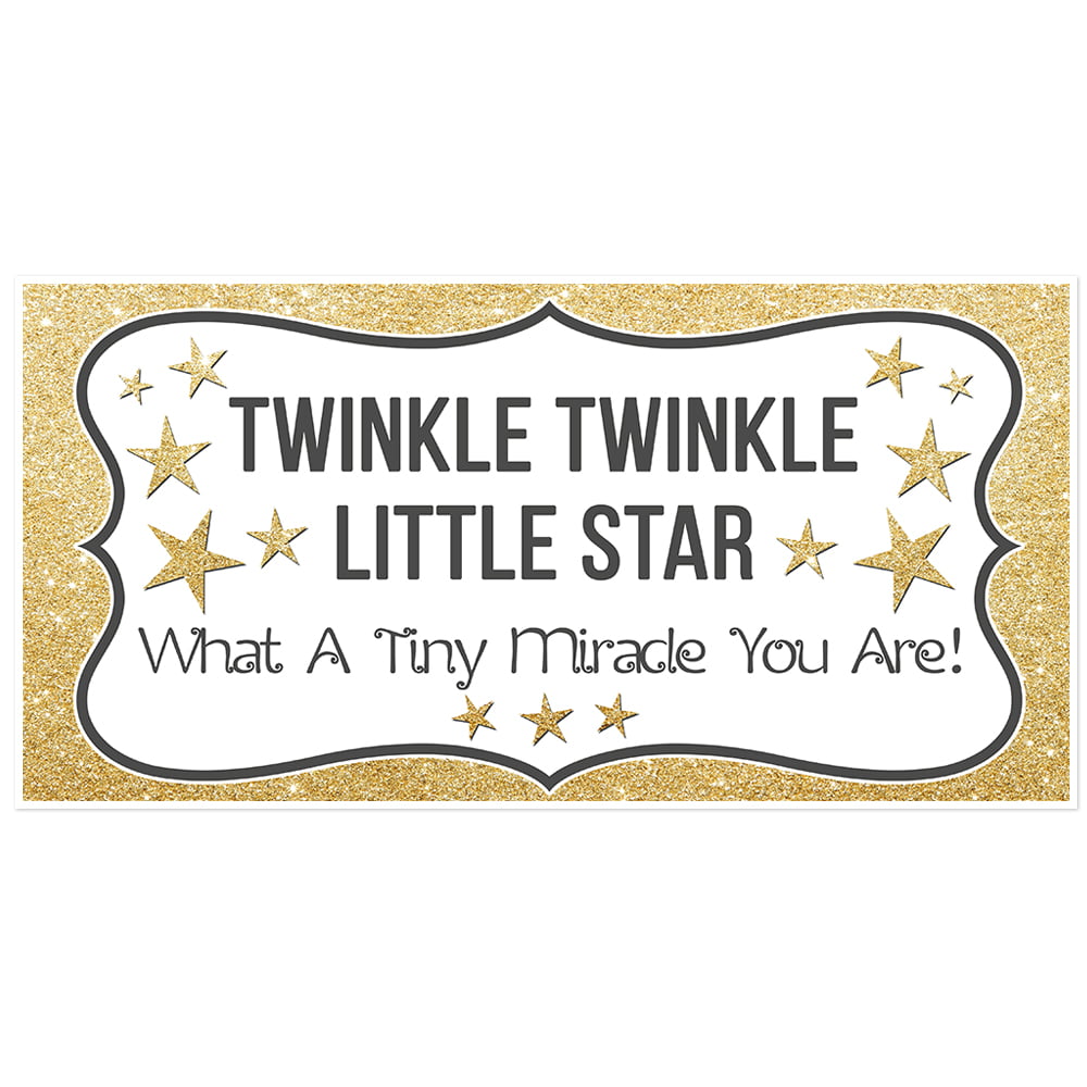 "TWINKLE TWINKLE LITTLE STAR" Baby Shower Bunting Garlands Hanging Banners Flag 