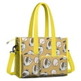 thumbnail image 2 of Teacher Tote Bag,Yellow Baseball Items Pattern Teacher Utility Tote Bag,Large Work Tote Bags for Women with Multiple Pockets,Top Zipper Closure,13.8x10.6x6.7 Inch, 2 of 5