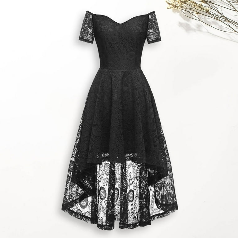 Lace Solid Color Off Shoulder V-Neck Evening Dresses Lace Solid Color Off Shoulder V-Neck Evening Dresses