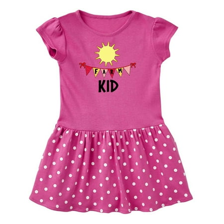 

Inktastic Farm Kid Flags and Sun Gift Toddler Girl Dress