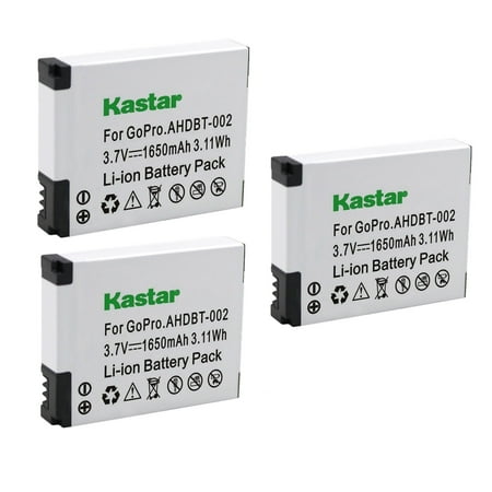 Image of Kastar 3-Pack Battery Replacement for Gopro HD Motorsports HERO Gopro HD Surf HERO Gopro HD HERO Naked Gopro HD HERO 960 GoPro Hero HD 1080p Digital Camera Gopro HD HERO2 Outdoor Edition