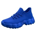 thumbnail image 4 of Dakaela Mens Non Slip Walking Sneakers Breathable Athletic Gym Workout Tennis Running Shoes Blue 8, 4 of 5