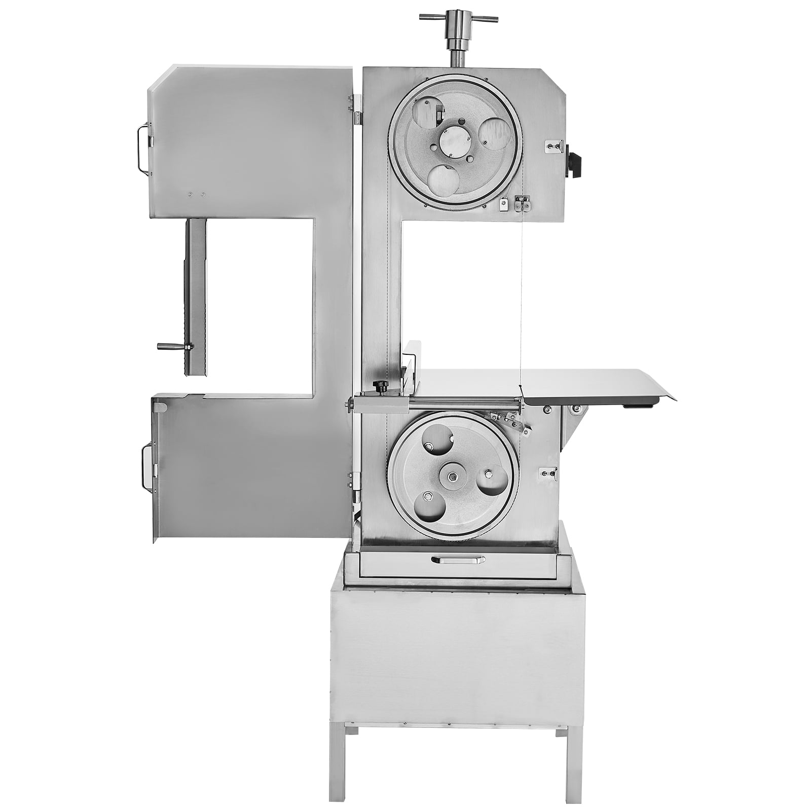 VEVOR Commercial Electric Meat Bandsaw,2200W Stainless Steel Vertical Bone Sawing Machine, Workbeach 24.4" x 20.5",0.16-8.7 Inch Cutting Thickness, Frozen Meat Cutter with 6 Blades for Rib Pork Beef