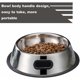 thumbnail image 4 of Cuenco grande para , 2 cuencos de acero inoxidable con patas de goma antideslizantes, cuenco mediano y grande para agua y comida (30 cm), 4 of 5