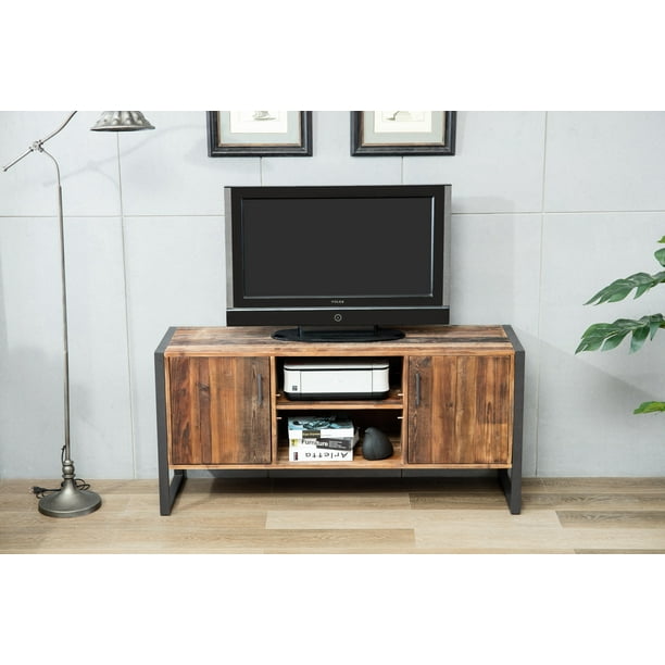 Add a touch style to your living room. ruffalo 60 reclaimed wood and metal tv stand