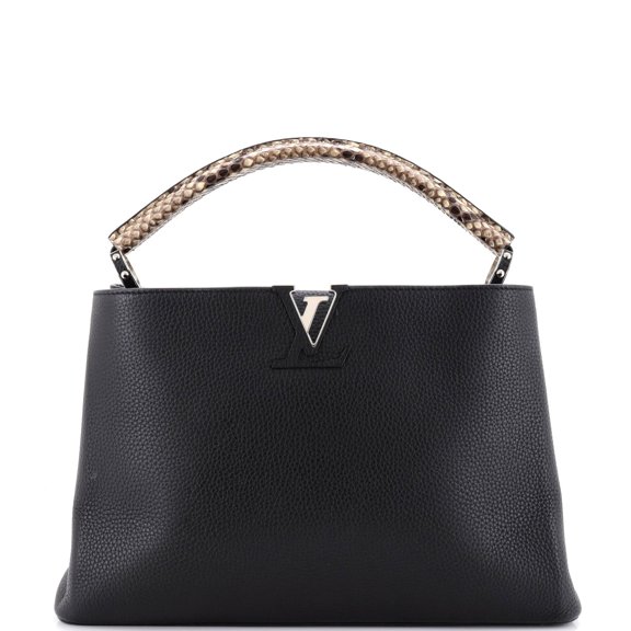 Pre-Owned Capucines Bag Leather with Python MM By Rebag