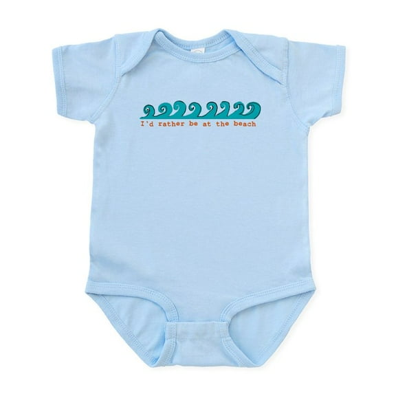 CafePress - I'd Rather Be At The Beach Infant Bodysuit - Baby Light Bodysuit, Size Newborn - 24 Months