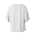 thumbnail image 5 of VEKDONE Womens 3/4 Length Sleeve Tops Summer Loose Fit V-Neck Casual Blouse Solid Color Lightweight Shirts Fashion Clothes White S, 5 of 9