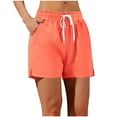 thumbnail image 2 of Babysbule Women's Summer Drawstring Cargo Shorts Plus SIze High Waist Nylon Sport Biker Shorts With Pockets Loose Workout Pants, 2 of 7