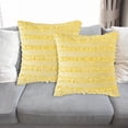 thumbnail image 5 of Matoen Housse de Coussin à Franges Moderne Couleur Unie Housse de Coussin de Dossier, 5 of 5