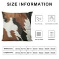 thumbnail image 5 of ONETECH  Western Cowhide Throw&nbsp;Pillow&nbsp;Covers Cow Print Pillow&nbsp;Covers Farmhouse Bull Highland Cattle Cushion&nbsp;Covers for Boys Teen Men White Brown Animal Skin Car, 5 of 5