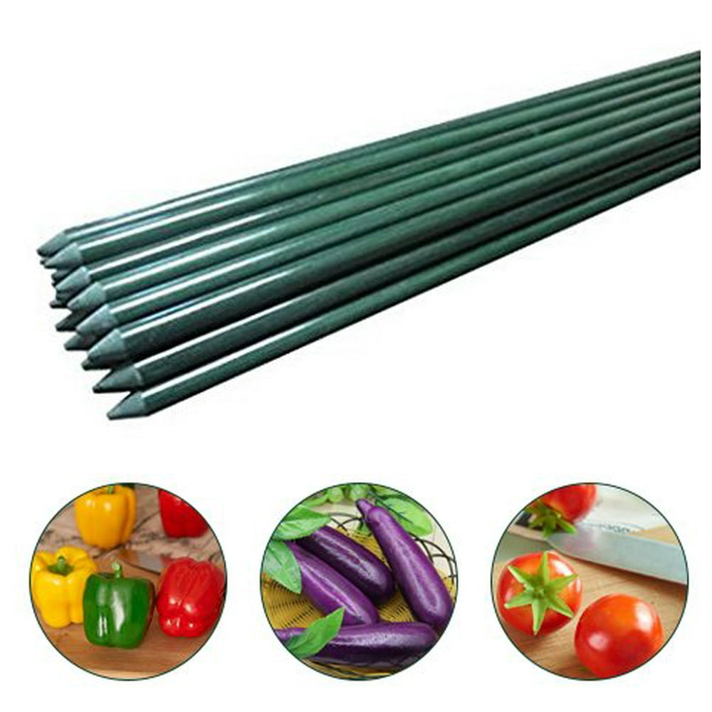 Ecostake Garden Stakes 5Ft for Climbing Plants Supports Pole 50 Pack