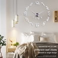thumbnail image 2 of 31-47-Inch Number DIY 3D Wall Clock Quartz Home Office Decoration Art Clock, 2 of 9