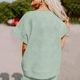 thumbnail image 3 of European And Autumn New Loose Solid Color Casual Suit Textured Drawstring Sports Two Piece Suit For Women Ski Pants Bibs Wedding Guest Jumpsuit for Women Wedding Guest Dresses for Women Tuxedo Pant, 3 of 6