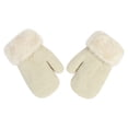 thumbnail image 3 of hirigin Kid Baby Winter Ski Gloves, Plush Knitting Patchwork Thicken Warm Mitten Outdoor Windproof Gloves, 3 of 6
