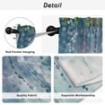 thumbnail image 5 of Green Botanical Tier Curtains, Watercolor Spring Floral Oil Painting Elegant Light Filtering Kitchen Curtains, 2Pcs Rod Pocket Half Window Treatments Panels for Sink Cafe Cabinet Basement 27.5x45In, 5 of 9