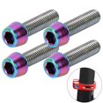 thumbnail image 1 of Tornillos De Palanca De Freno, 4 Tornillos De Freno De Bicicleta, Aleación De Titanio Para Manillar, Tija De Sillín Fija De Repuesto Para Bicicleta DIY ANGGREK Mountain Bike Screws, 1 of 8