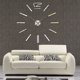 thumbnail image 5 of Reloj de pared 3D DIY moderno con espejo grande sin marco, pegatinas de pared para decoración del hogar, sala de estar y dormitorio (plateado), 5 of 7