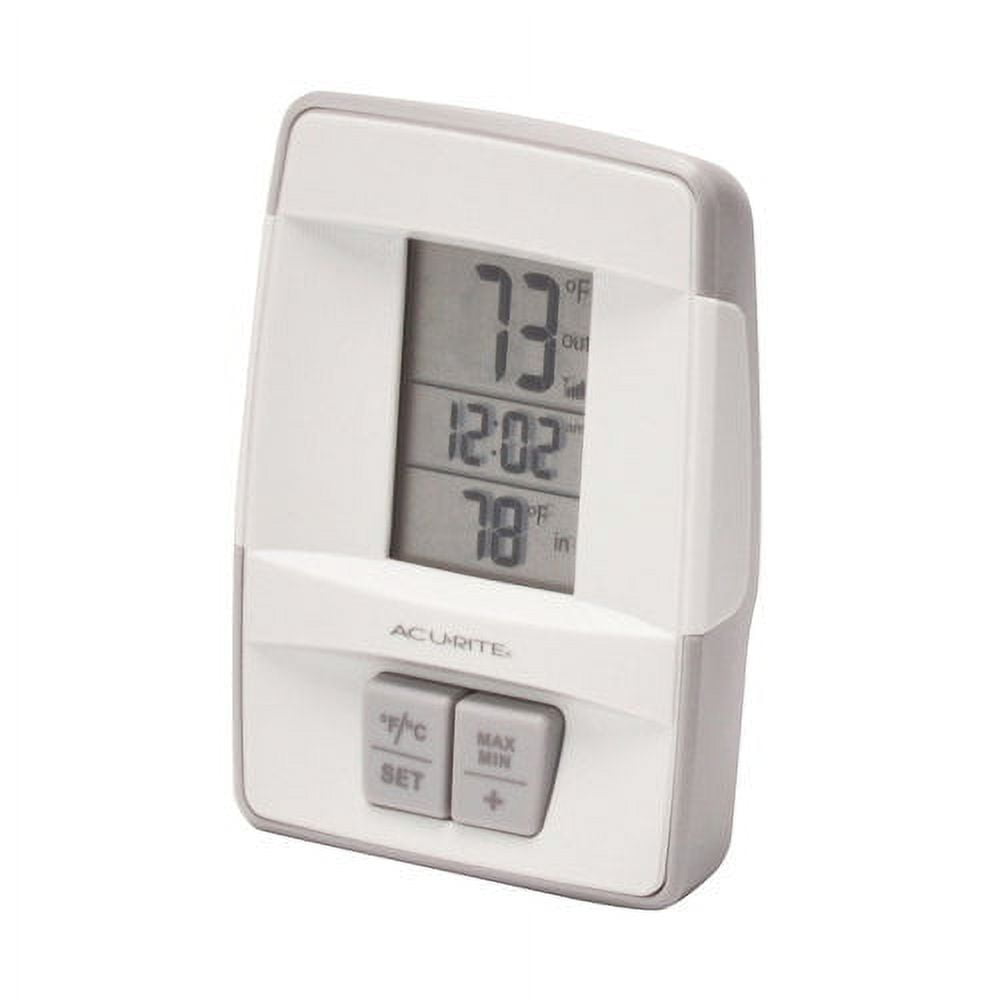 AcuRite Digital Wireless Outdoor Black Thermometer in the Thermometer  Clocks department at